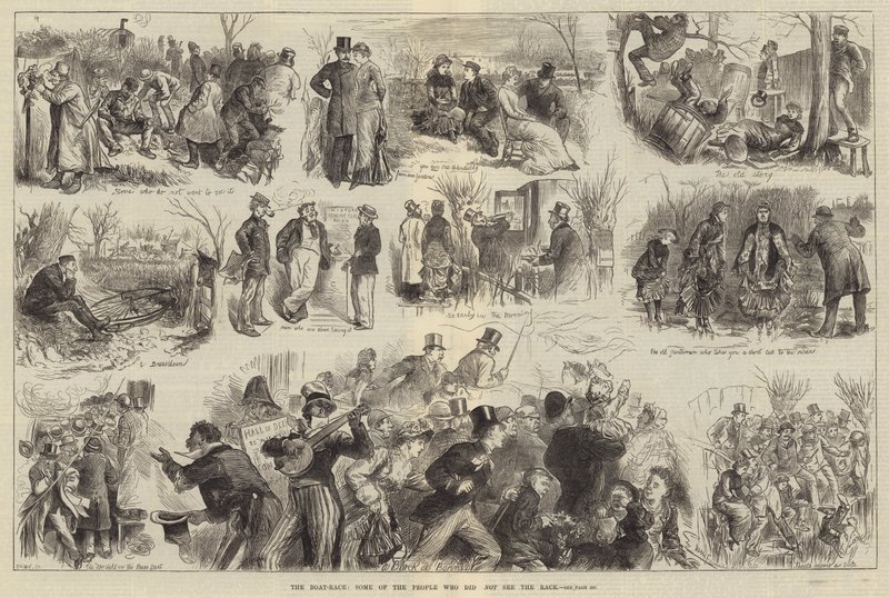 The Boat-Race, algumas das pessoas que não viram a corrida de Harry Furniss