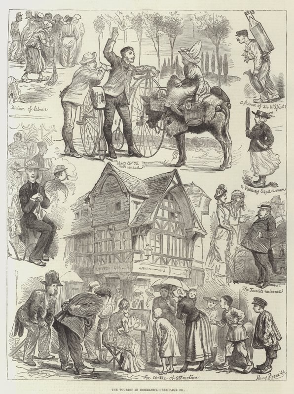 O turista na Normandia de Harry Furniss