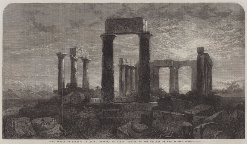 O templo de Minerva em Egina, Grécia de Harry John Johnson