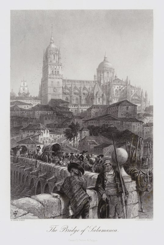 A Ponte de Salamanca (gravura) de Harry (after) Fenn