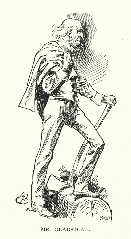 Sr. Gladstone (litografia) de Harry (after) Furniss