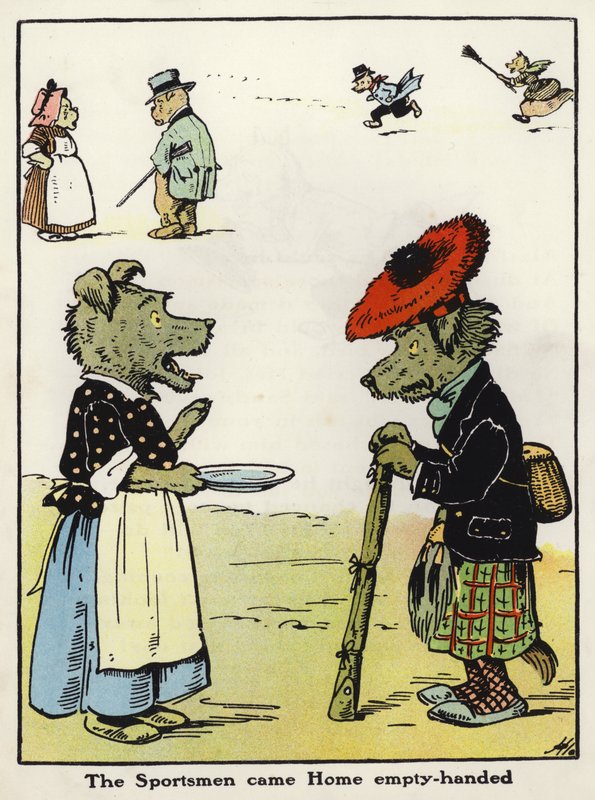 Os desportistas chegaram a casa de mãos vazias (cor litho) de Harry B Neilson