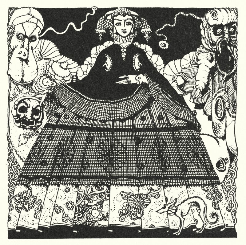 Edgar Allan Poe: Morella (litografia) de Harry Clarke