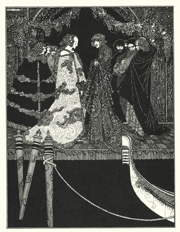 Edgar Allan Poe: A atribuição (litografia) de Harry Clarke
