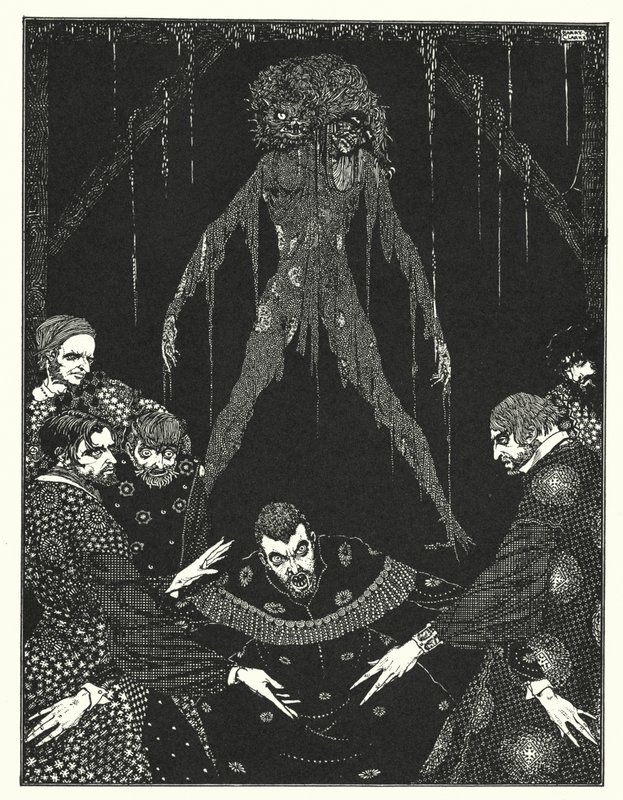Edgar Allan Poe: O gato preto (litografia) de Harry Clarke