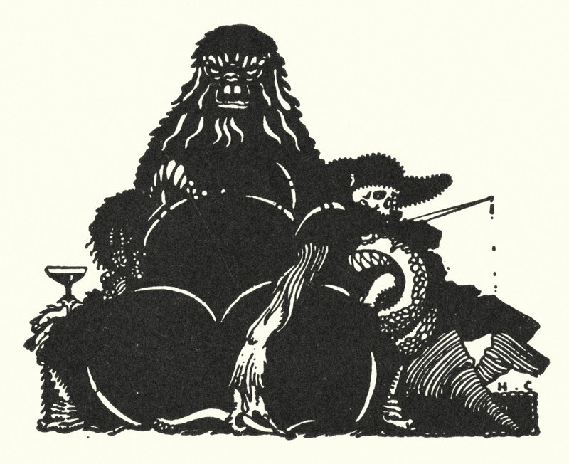 Edgar Allan Poe: O gato preto (litografia) de Harry Clarke