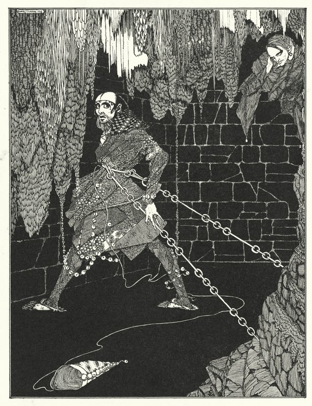 Edgar Allan Poe: O Barril de Amontillado (litografia) de Harry Clarke