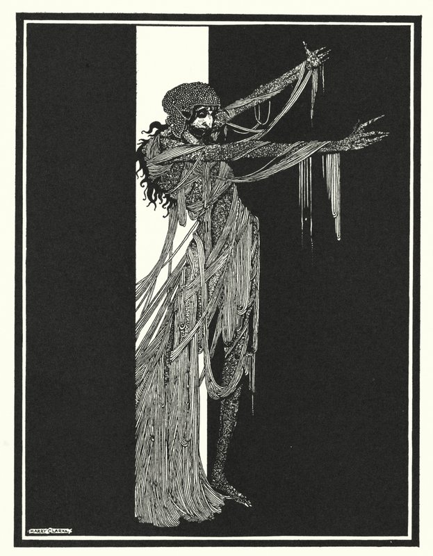 Edgar Allan Poe: A queda da casa de Usher (litografia) de Harry Clarke