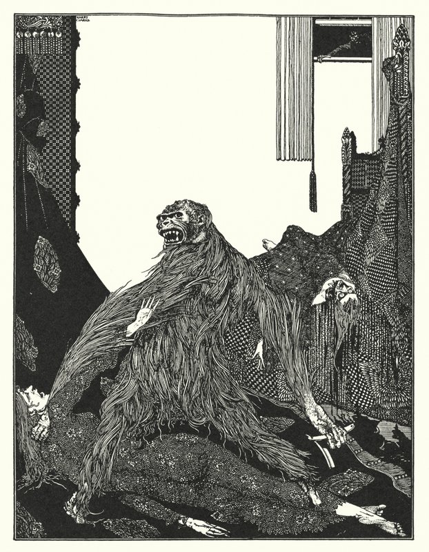 Edgar Allan Poe: Os Assassinatos na Rua Morgue (litografia) de Harry Clarke