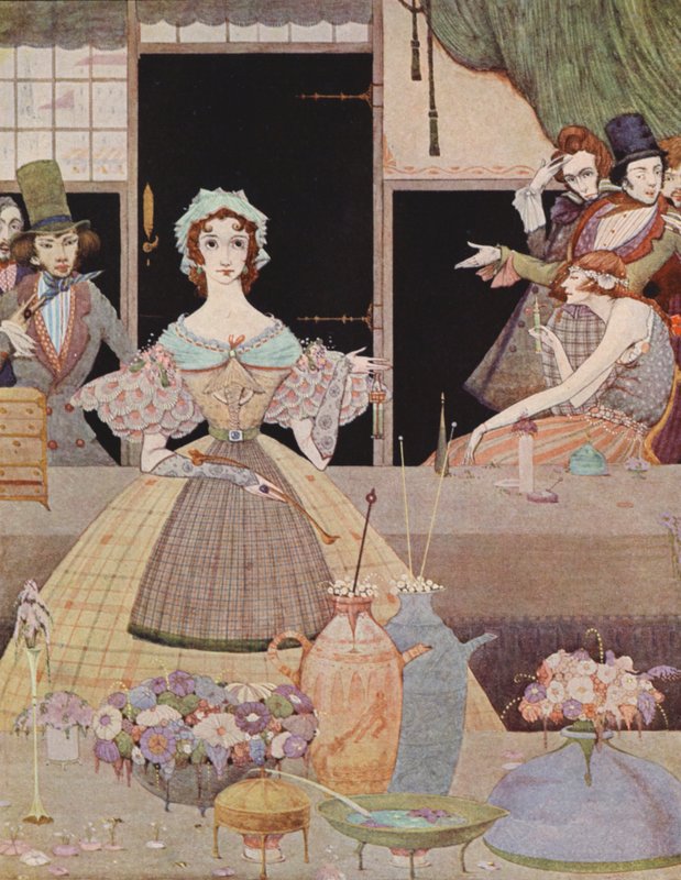 Edgar Allan Poe: O mistério de Marie Roget (litografia a cores) de Harry Clarke