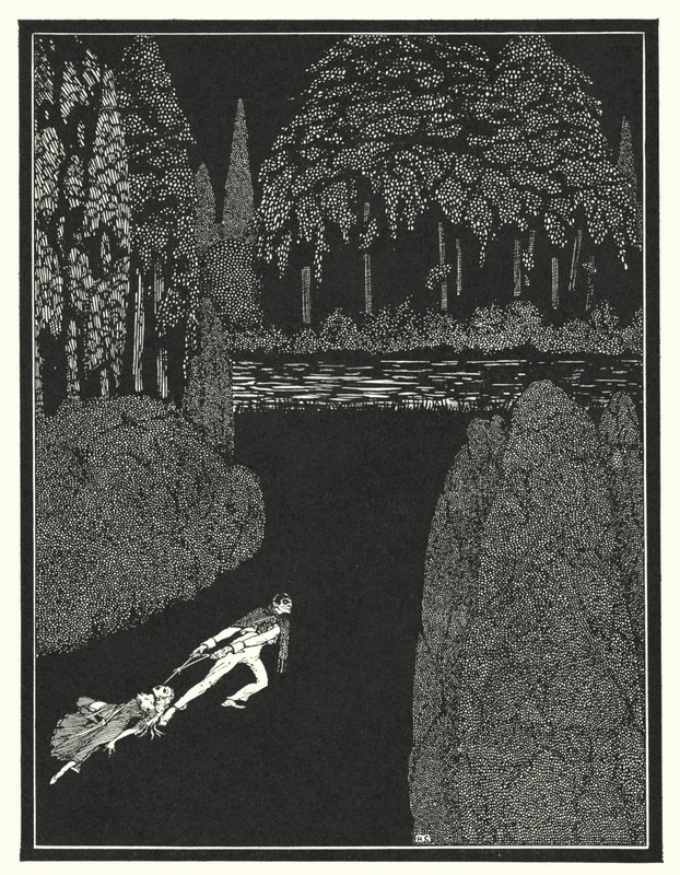 Edgar Allan Poe: O mistério de Marie Roget (litografia) de Harry Clarke