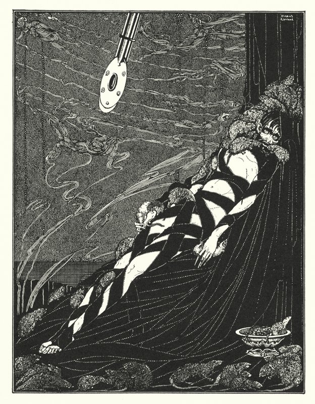 Edgar Allan Poe: O poço e o pêndulo (litografia) de Harry Clarke