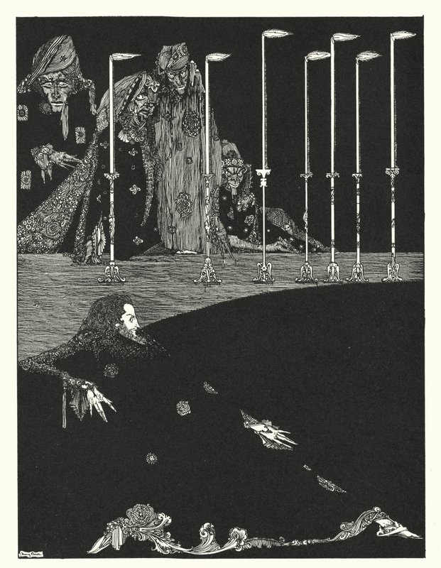 Edgar Allan Poe: O poço e o pêndulo (litografia) de Harry Clarke