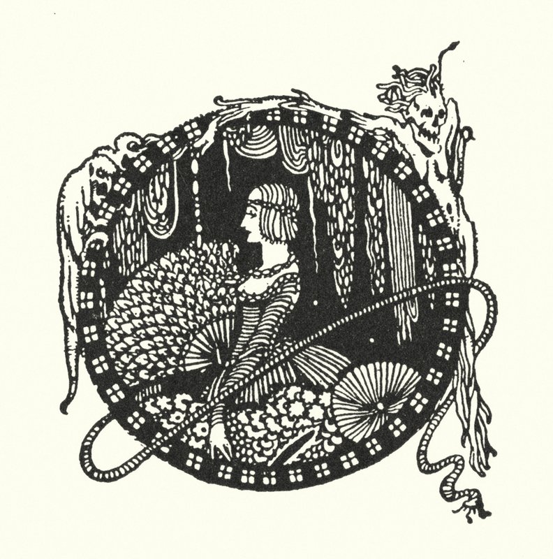 Edgar Allan Poe: Os Espectáculos (litografia) de Harry Clarke