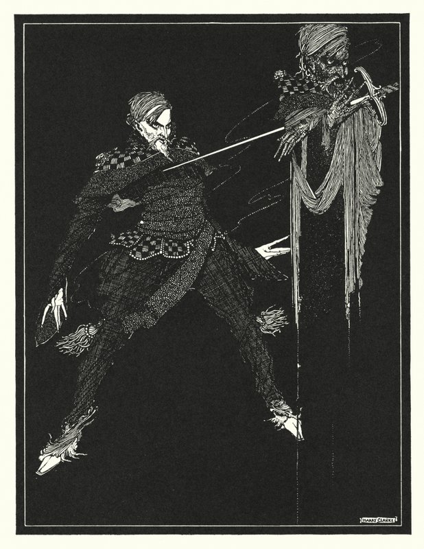 Edgar Allan Poe: William Wilson (litografia) de Harry Clarke