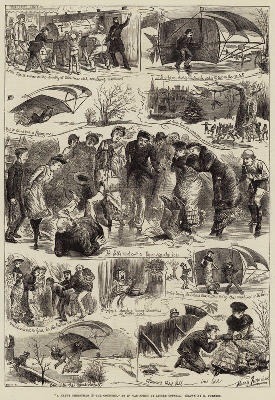 Um Feliz Natal no País, como foi gasto por Little Topsell de Harry Furniss
