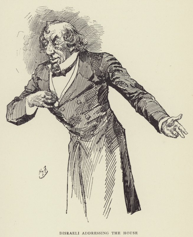 Disraeli dirigindo-se à casa de Harry Furniss