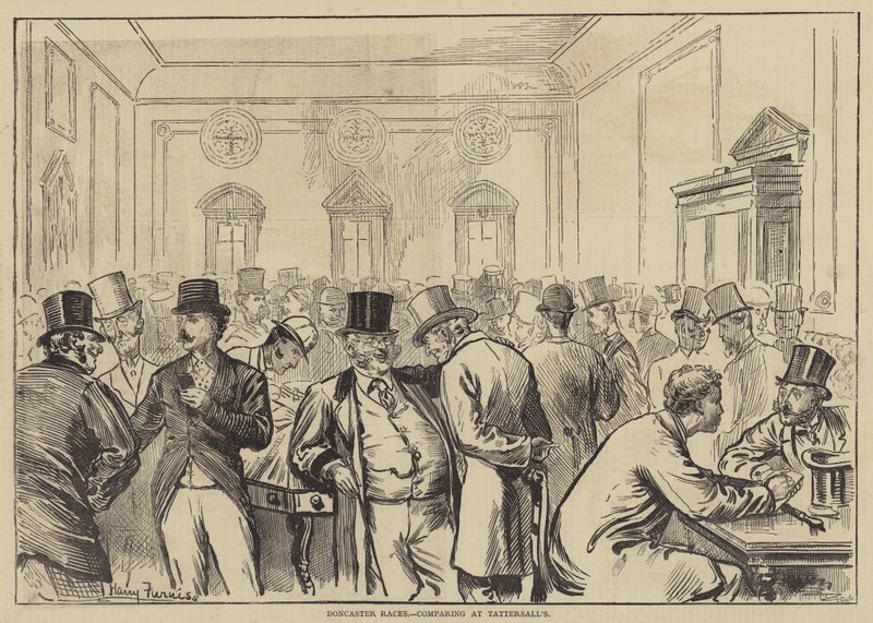 Raças de Doncaster, comparando a Tattersall de Harry Furniss