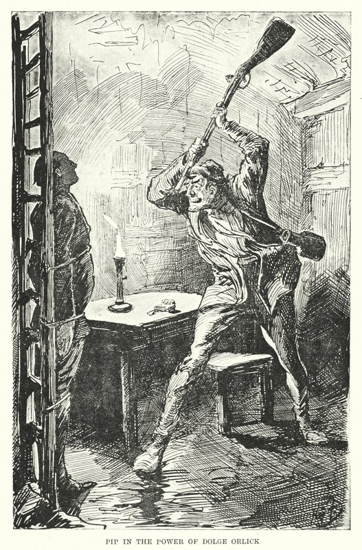 Ilustração para Grandes Expectativas de Charles Dickens (litho) de Harry Furniss