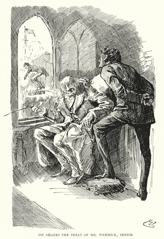 Ilustração para Grandes Expectativas de Charles Dickens (litho) de Harry Furniss
