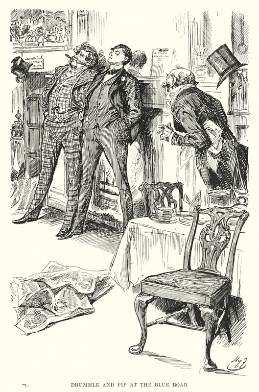 Ilustração para Grandes Expectativas de Charles Dickens (litho) de Harry Furniss