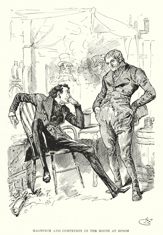 Ilustração para Grandes Expectativas de Charles Dickens (litho) de Harry Furniss