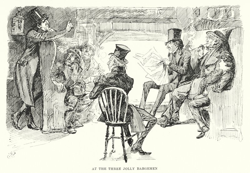 Ilustração para Grandes Expectativas de Charles Dickens (litho) de Harry Furniss