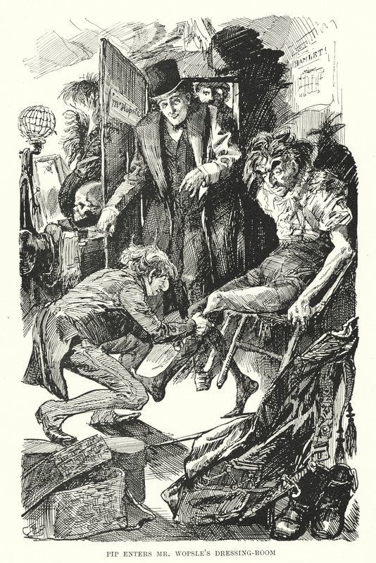 Ilustração para Grandes Expectativas de Charles Dickens (litho) de Harry Furniss