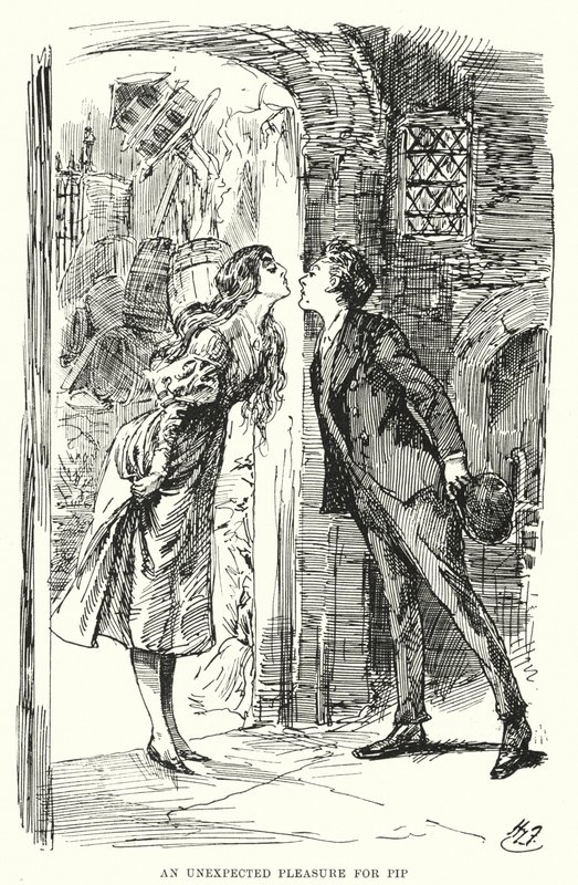 Ilustração para Grandes Expectativas de Charles Dickens (litho) de Harry Furniss