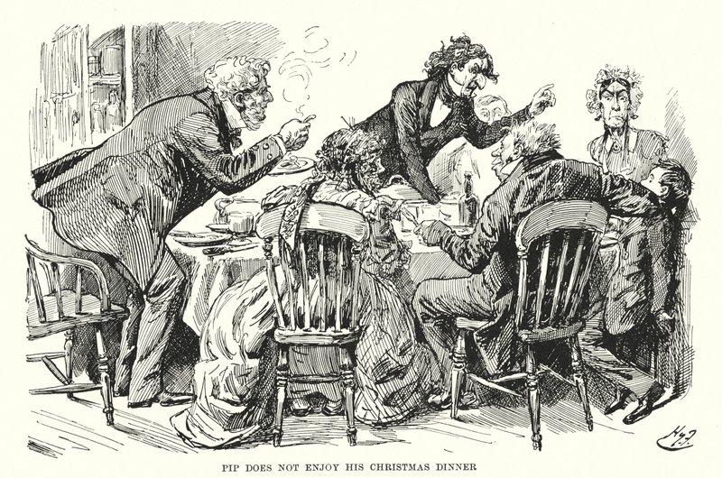 Ilustração para Grandes Expectativas de Charles Dickens (litho) de Harry Furniss