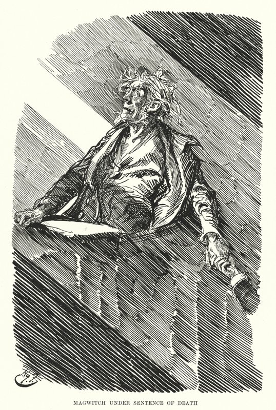 Ilustração para Grandes Expectativas de Charles Dickens (litho) de Harry Furniss
