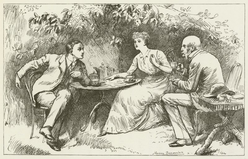 Ilustração para Sylvie e Bruno por Lewis Carroll de Harry Furniss