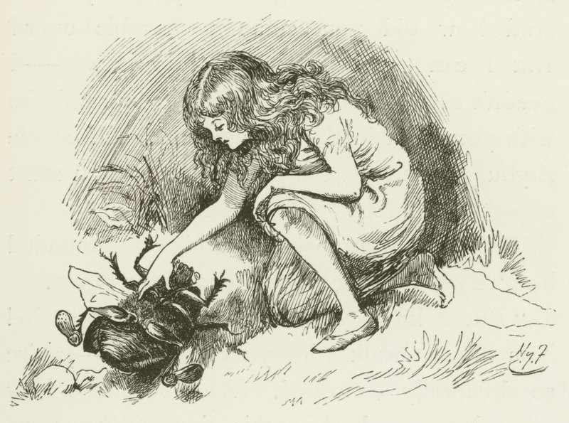 Ilustração para Sylvie e Bruno por Lewis Carroll de Harry Furniss