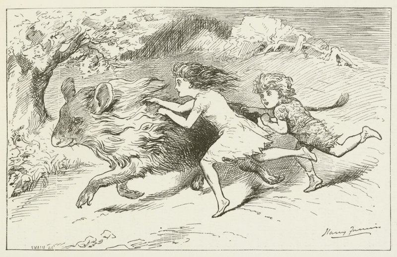 Ilustração para Sylvie e Bruno por Lewis Carroll de Harry Furniss