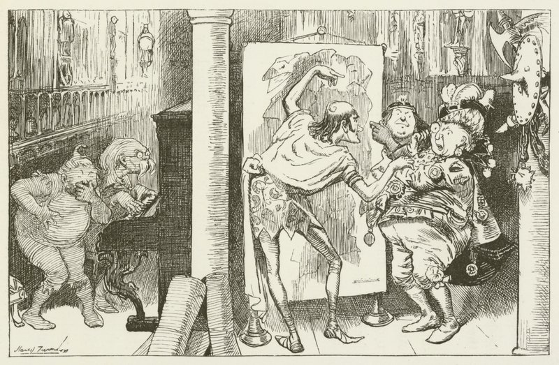 Ilustração para Sylvie e Bruno por Lewis Carroll de Harry Furniss