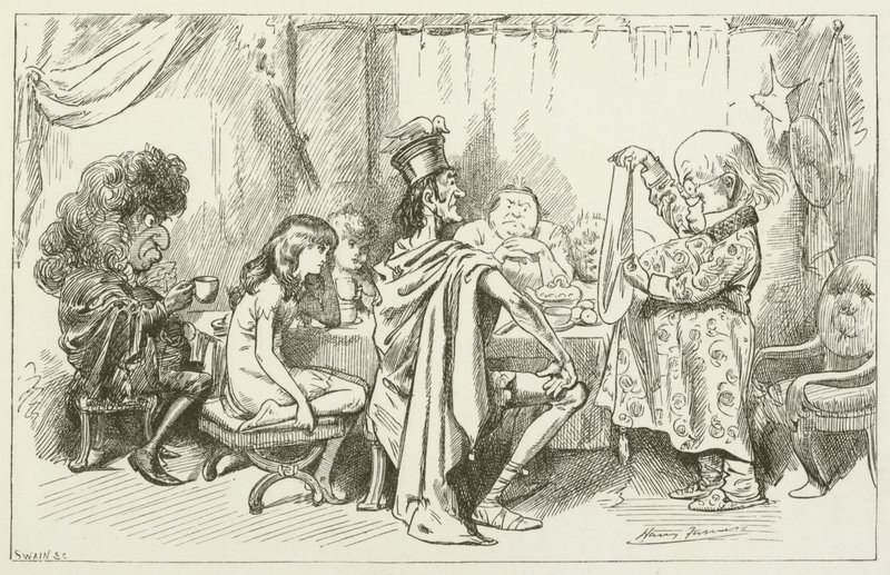 Ilustração para Sylvie e Bruno por Lewis Carroll de Harry Furniss