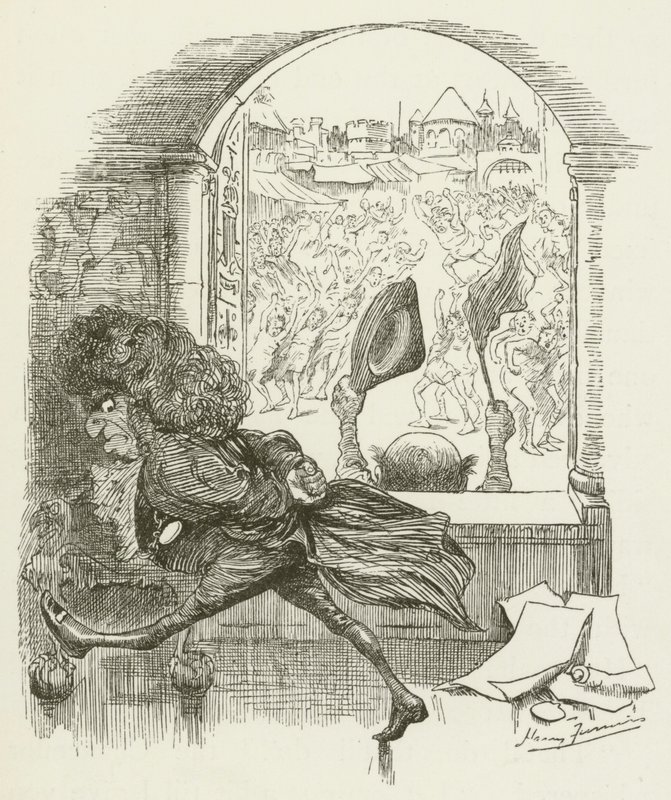 Ilustração para Sylvie e Bruno por Lewis Carroll de Harry Furniss