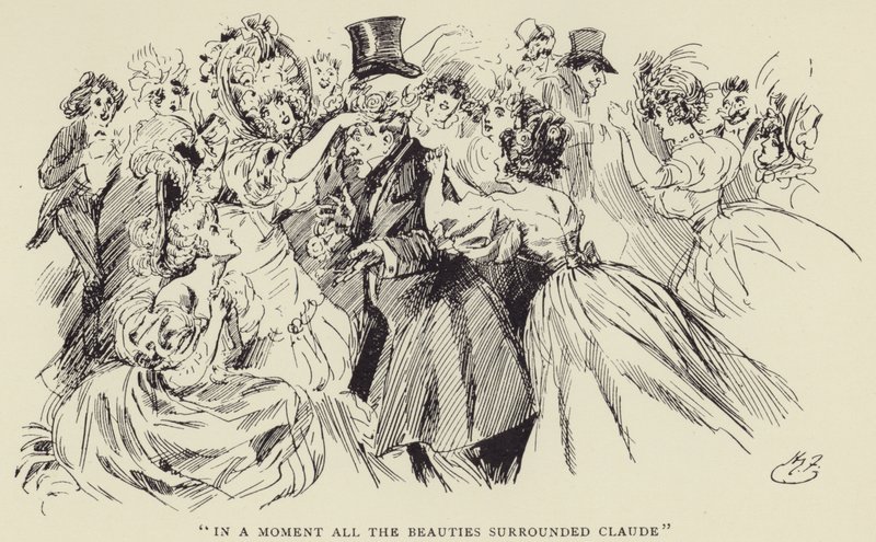 Em um momento todas as belezas cercaram Claude de Harry Furniss