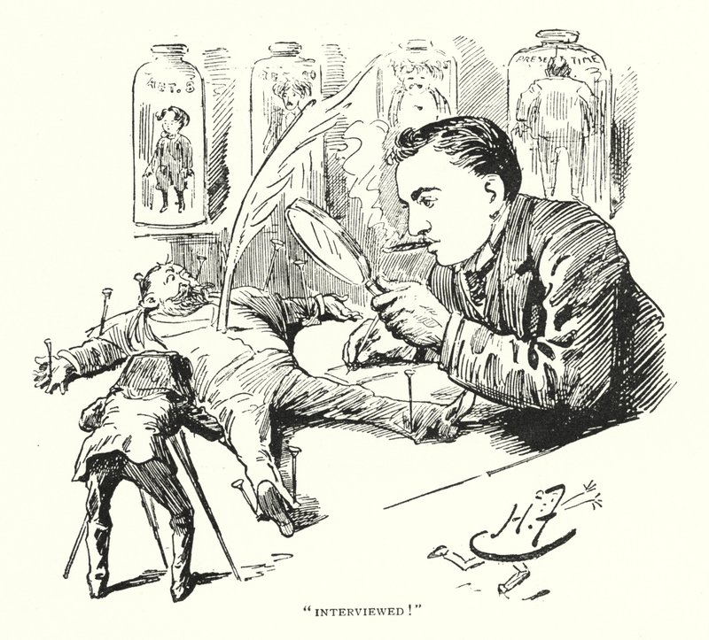 "Entrevistado!" (litho) de Harry Furniss