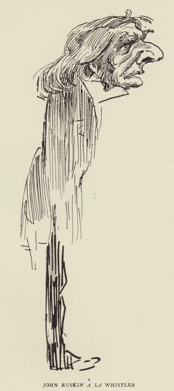 John Ruskin a Whistler de Harry Furniss