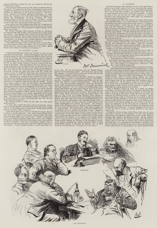 Vida no Parlamento, estranhos na casa de Harry Furniss