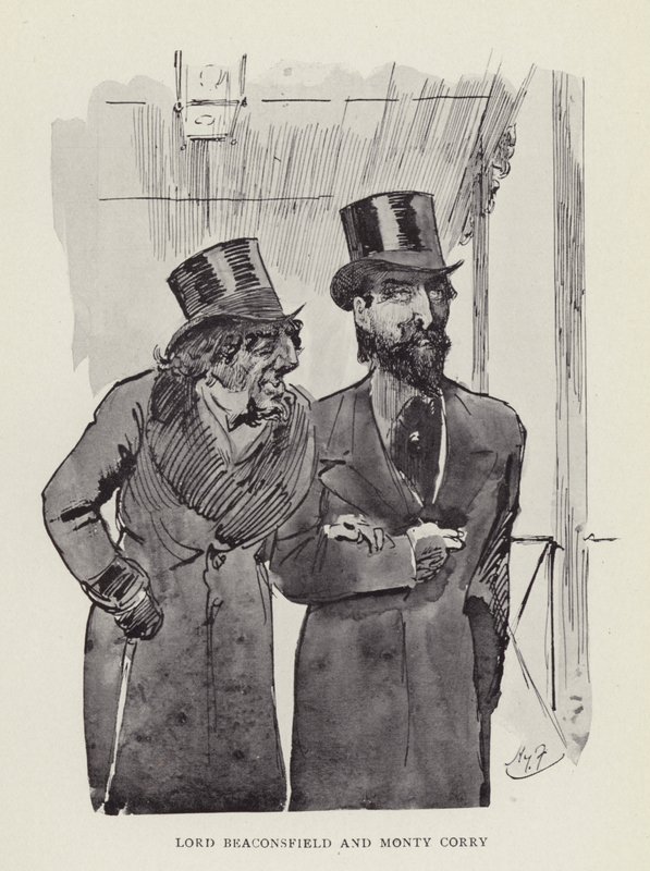 Lorde Beaconsfield e Monty Corry de Harry Furniss