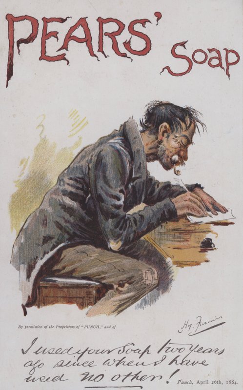 Sabonete de Pêra, Carta de Endosso (cor litho) de Harry Furniss