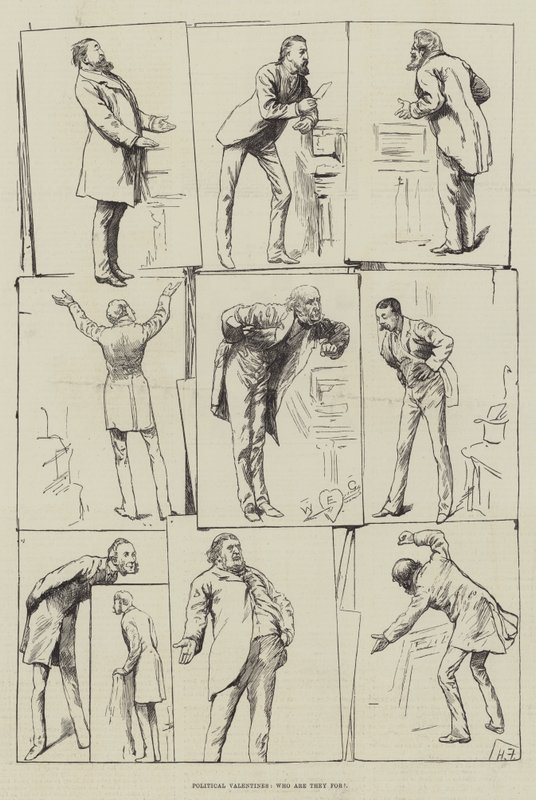 Valentim políticos, para quem eles são de Harry Furniss