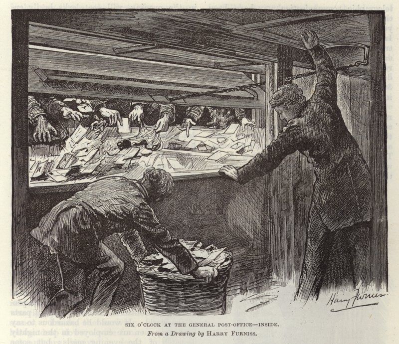 Seis horas no Correio Geral de Harry Furniss