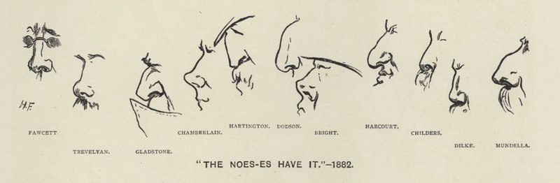 Os Noes-es (ou seja, os narizes dos políticos) têm-no - 1883 (litho) de Harry Furniss