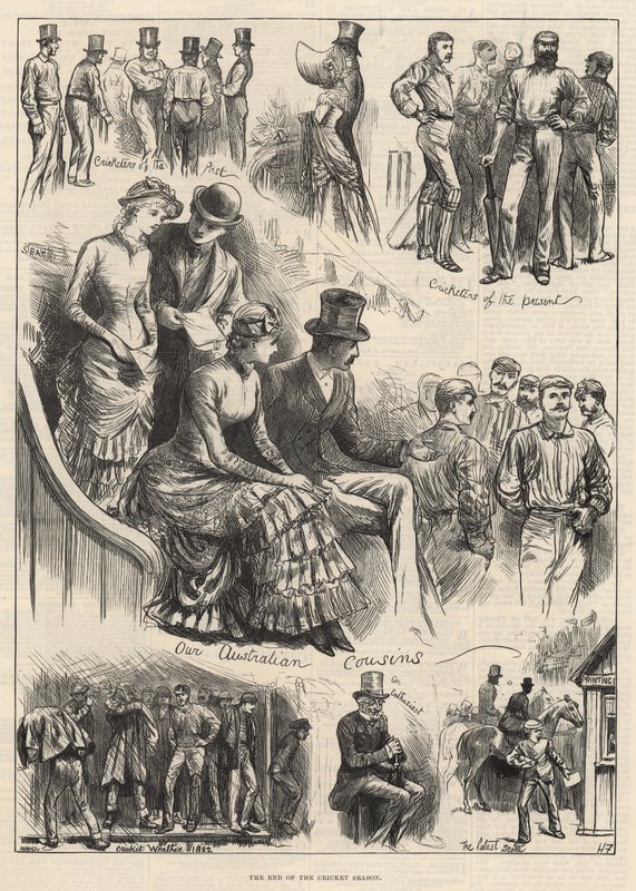 O fim da temporada de cricket (gravura) de Harry Furniss