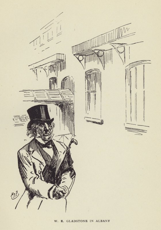 WE Gladstone em Albany de Harry Furniss