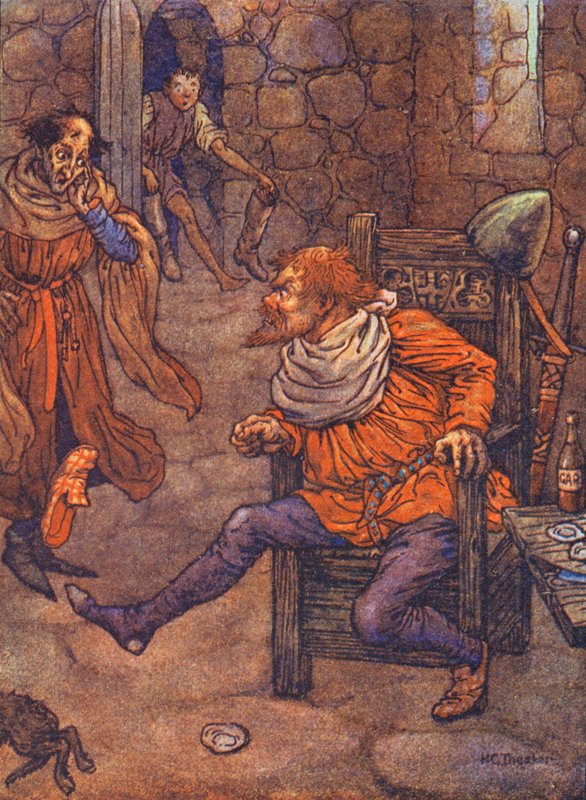 Golfinho cinzento, uma lenda de Sheppey (litografia a cores) de Harry George Theaker