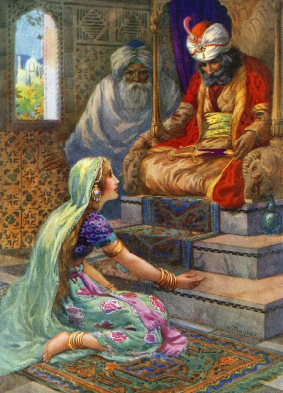 "O seu nome é Satyavan" (litografia a cores) de Harry George Theaker
